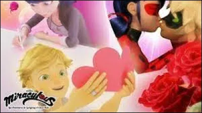 Qu'est-ce qui est écrit sur la lettre que Marinette a envoyée à Adrien pour la Saint-Valentin ?