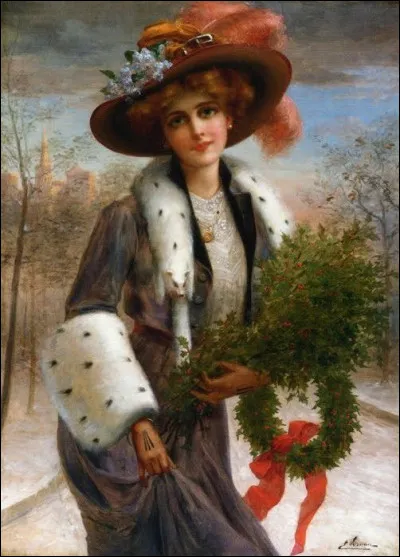 Qui a peint cette belle dame avec des fleurs sur son chapeau ?