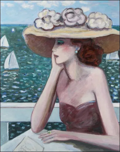 Qui a représenté cette belle rêveuse sous son chapeau à fleurs ?