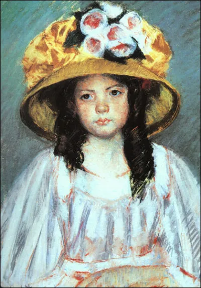 Qui a peint quelques fleurs sur ce grand chapeau, en 1908 ?