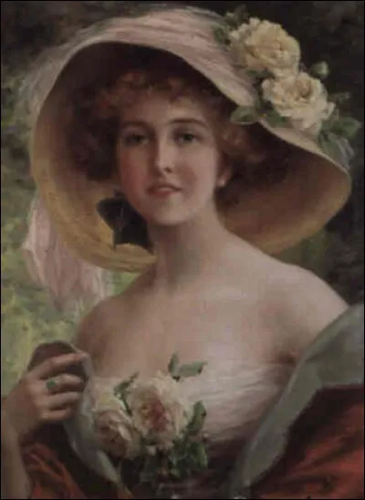 Qui a immortalisé cette "Élégante au chapeau fleuri" ?
