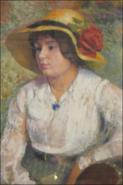 Qui a réalisé ce "Portrait de femme au chapeau fleuri" ?