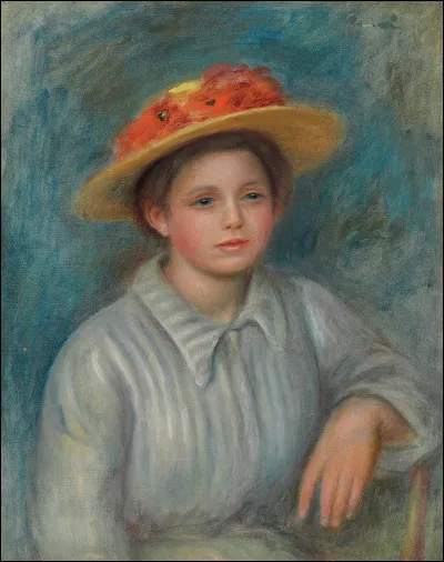 Qui a réalisé ce "Portrait de femme au chapeau fleuri" ?