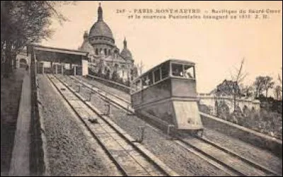 En quelle année le funiculaire de la butte Montmartre à Paris a-t-il été installé ?