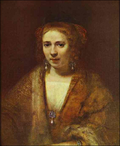 Quel peintre hollandais du XVIIe a réalisé "Portrait d'Hendrickje Stoffels" ?