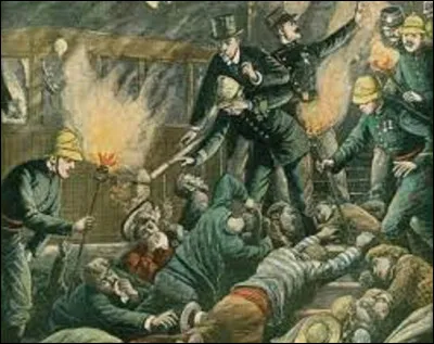 Catastrophe : 
10 août 1903, dans le métro parisien, un incendie se déclare sur la ligne 2 Nord (actuellement ligne 2) sur une motrice dans les stations Couronnes et Ménilmontant.
Combien de victimes fera cette catastrophe ?