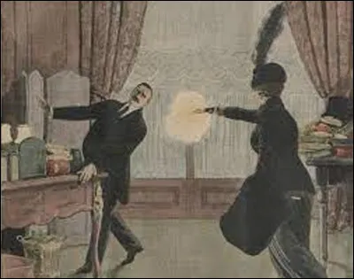 Assassinat : 
En mars 1914, cela fait trois mois que Gaston Calmette, directeur du Figaro, s'en prend dans ses articles à la politique du ministre des Finances, Joseph Caillaux. L'épouse du politicien, épuisée, se rend au siège du journal le 16 mars armée d'un automatique. Attendant l'homme, elle est reçue dans son bureau à 18 h, où elle tire et l'abat.
Quelle sera sa peine ?
