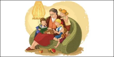 Complétez cette phrase : "Ma grand-mère aime.......de belles histoires du temps.....".