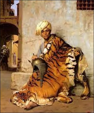 Et on termine ce quiz avec un orientaliste. De ces trois membres appartenant à ce mouvement, lequel a exécuté cette toile intitulée ''Marchand de peaux, Le Caire'' en 1869 ?