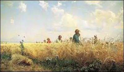 Parmi ces trois réalistes russes, lequel a dépeint cette scène en 1887, sur une toile intitulée ''Le Temps des moissons - les Faucheurs'' ?