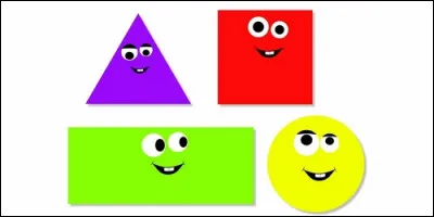 "Un triangle, un carré, un rond, un rectangle". These words are :