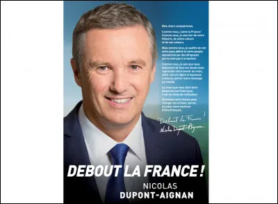 Nicolas Dupont-Aignan, candidat en 2012 et en 2017, était alors maire ...