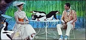 Que fait Mary Poppins quand elle commence son travail ?