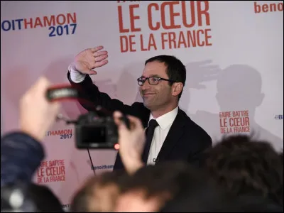 Toujours en 2017, Benoît Hamon, candidat malheureux du PS ...