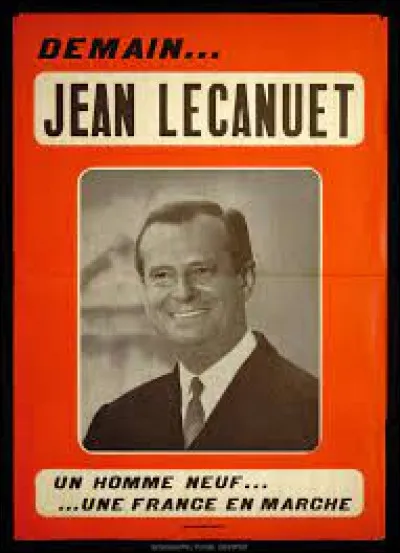 Quelle est l'année de cette affiche de Lecanuet ?