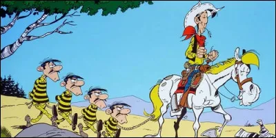 Lucky Luke poursuit sans cesse les Rapetou.