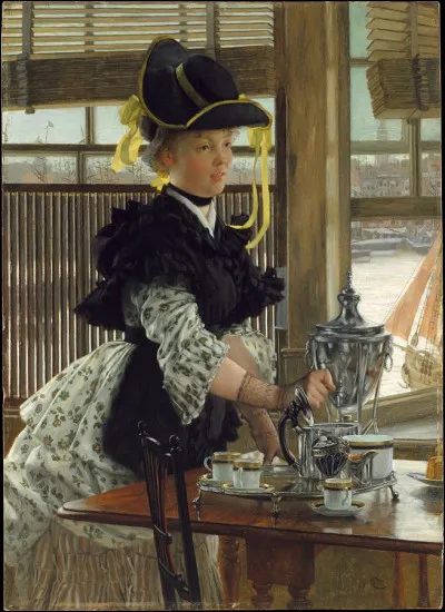 Qui a coiffé sa muse de superbes rubans pour égayer ce chapeau noir ?