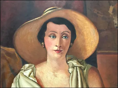 Petit ruban sur ce chapeau de paille. Qui est l'auteur de ce portrait ?