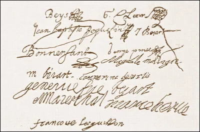 Quel est son véritable nom, sachant que Molière est en fait un nom de scène ? Indice : son nom est quelque part dans la liste ci-dessous.