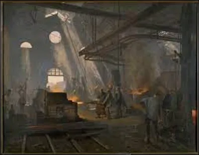 En 1891, quel peintre académique a réalisé ce tableau intitulé ''La Forge'' ?