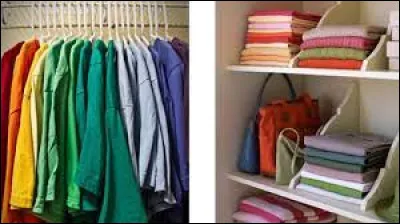 Là où tu ranges tes habits, à quoi cela ressemble-t-il ?