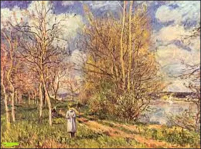 Peinture : 
En 1880, quel impressionniste a réalisé cette toile intitulée ''Les Petits Près au printemps, By'' ?