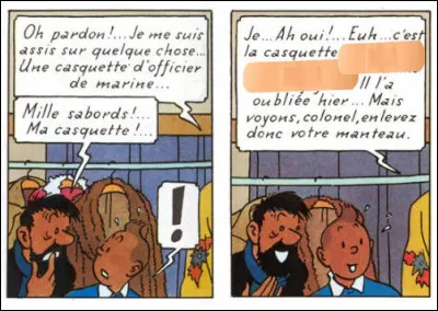 Cachés dans une penderie, nos deux amis sont tirés d'affaire ("Tournesol") par la Castafiore : quel explication pleine dà-propos invente-t-elle ?