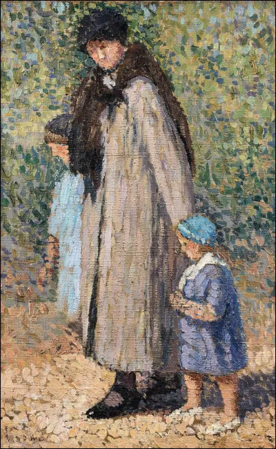 Qui a immortalisé cette scène au jardin du Luxembourg, avec Marie Louise et ses enfants ?