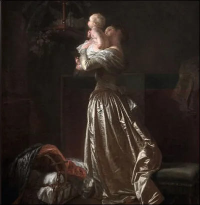 Sur cette toile intitulée "L'Oiseau chéri", l'oiseau semble fasciner le bébé ! Qui en est l'auteur ?