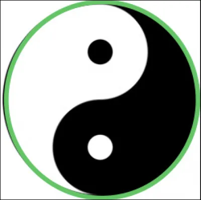 Que repr&eacute;sente le cercle du Yin Yang (ce qui est en vert sur l�image) ?