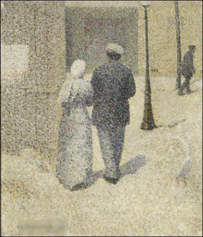 Qui a peint le tableau "Couple dans la rue" ?