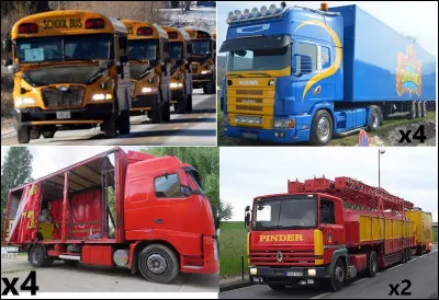 Découvrons maintenant notre parc roulant. Combien de camions possédons-nous ?