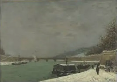 Quel postimpressionniste a immortalisé cette scène intitulée ''La Seine au pont d'Iéna'', huile sur toile peinte en 1875 ?