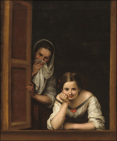 Quel peintre baroque espagnol a réalisé le tableau "Deux femmes à la fenêtre" ?