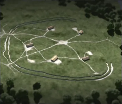 Mais en voyant les choses de plus haut (toujours à Herxheim, notamment), on s'aperçoit que ces "fortifications" forment un cercle... ouvert ! Alors ?