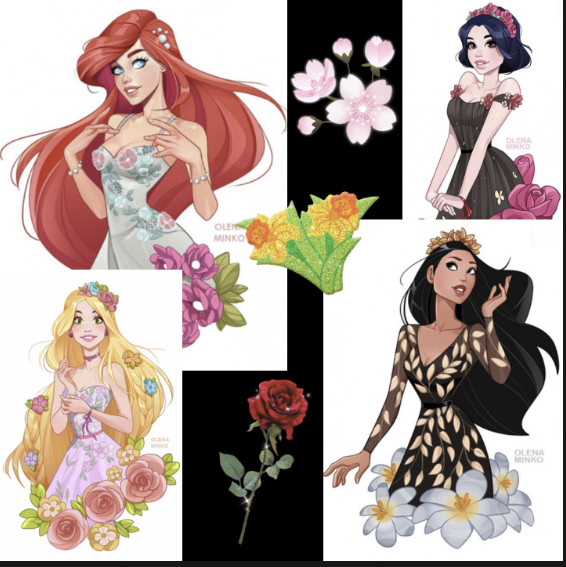 Disney : Version ''Robes fleuries''