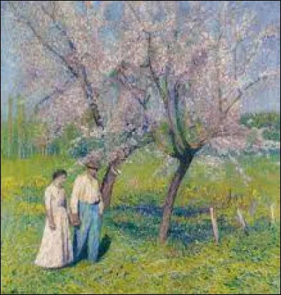 Qui a peint "Promenade des fiancés sous les pommiers en fleurs" ?