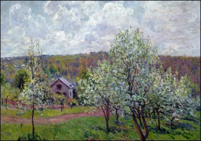 Qui a peint "Printemps aux environs de Paris, pommiers en fleurs" ?