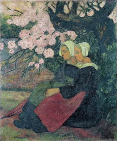 Qui a peint "Deux bretonnes sous le pommier en fleurs" ?