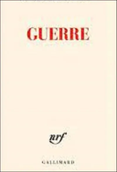 5 mai : 
Retrouvé en 2021 ''Guerre'' est un roman publié à titre posthume.
Quel écrivain controversé décédé en 1961 en est l'auteur ?
