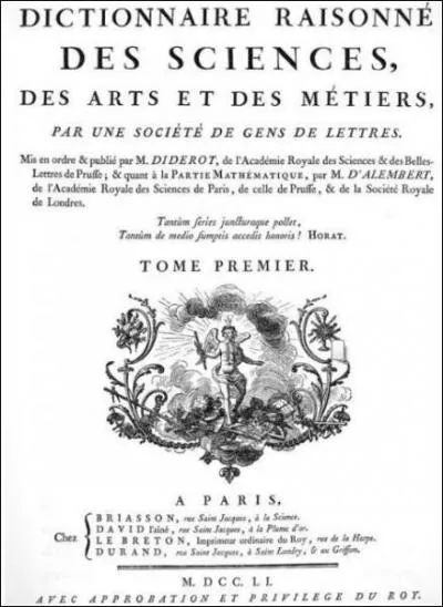 Il a t crit par des philosophes comme Diderot, d'Alembert ou Voltaire. Mais quand a-t-il t crit ?
