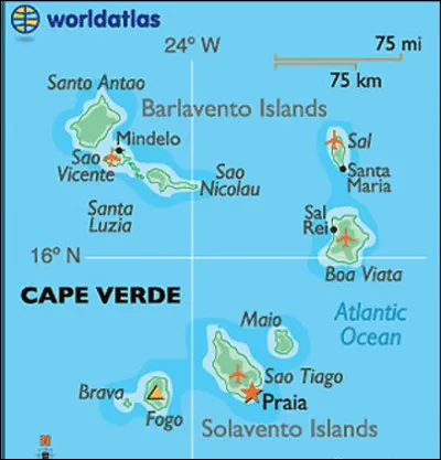 Le Cap-Vert est un État insulaire de l'Afrique de l'ouest.