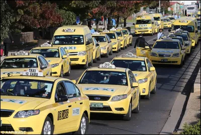Le jaune est la couleur des taxis d'Istanbul en Turquie.