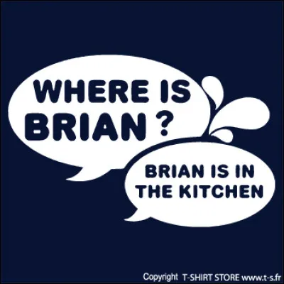À quel humoriste doit-on cette célèbre phrase ''Where is Brian ? Brian is in the kitchen'' ?