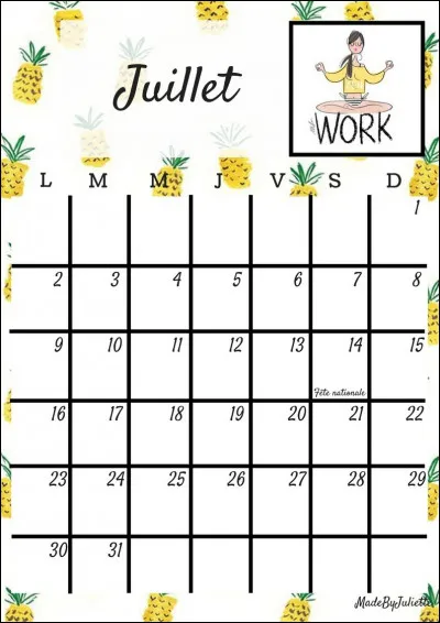 Juillet compte :