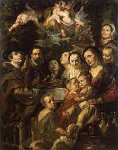 Quel baroque ses représenté avec sa fratrie dans ce tableau datant de 1615 intitulant ''Portrait de l'artiste avec sa famille'' ?