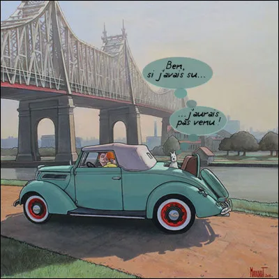 C'est le petit-fils de Jacques-Henri Lartigue qui prononce cette réplique [...Dans quel film ?] en 1962. Reprise de l'"Os à moelle", journal satirique de Pierre Dac, ce trait d'humour avait été inventé au XIXe s. par le sculpteur [... ?...]