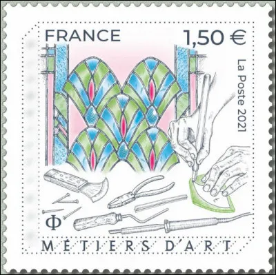 Quel est le métier d'art mis à l'honneur par ce timbre ?