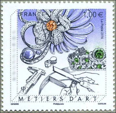 Quel est le métier d'art mis à l'honneur par ce timbre ?