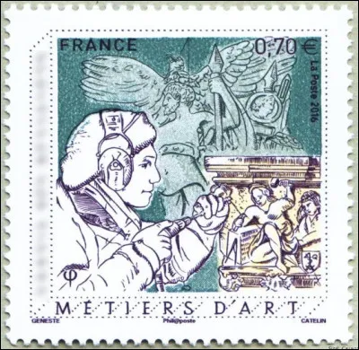 Quel est le métier d'art mis à l'honneur par ce timbre ?